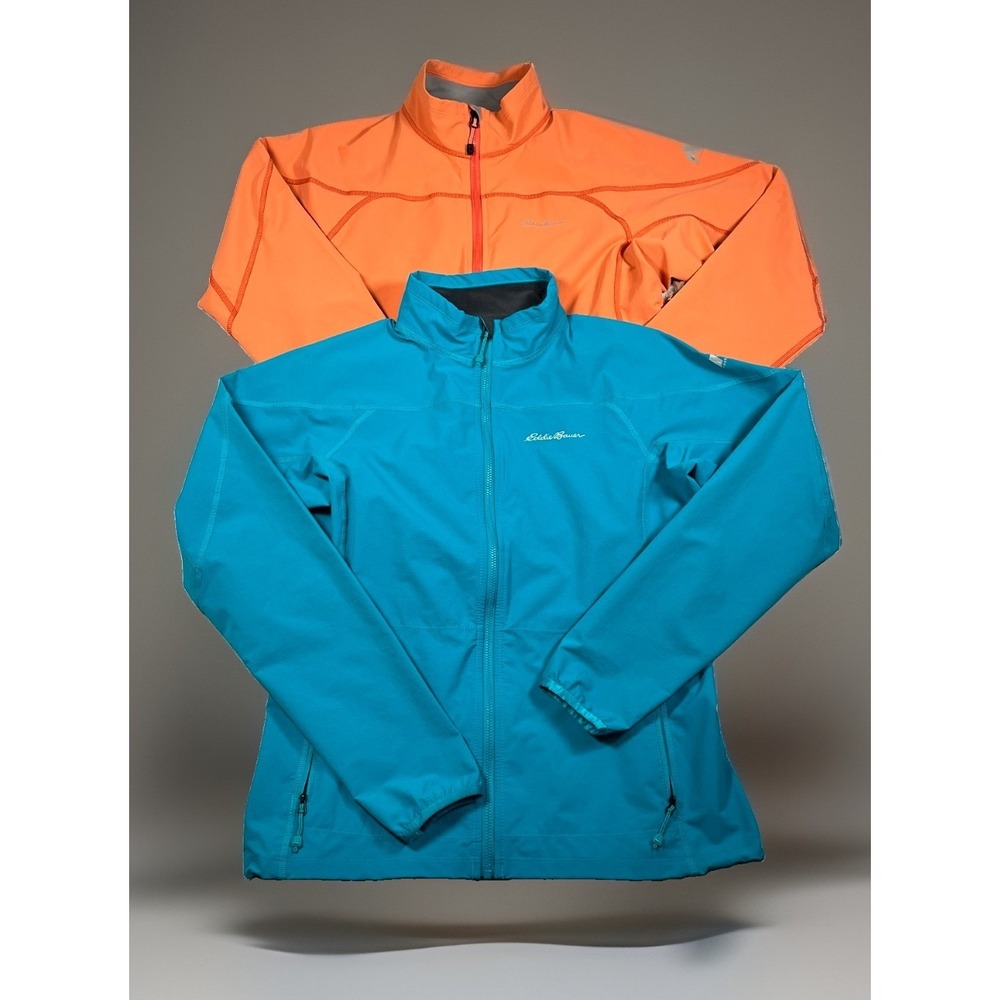 *Two-Eddie Bauer First Ascent Soft Shell Jackets Women's Large Nylon Hike *EUC